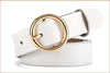 Women's genuine cowhide leather pin buckle belt
