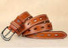 Women’s Genuine Cowhide Hollow Pin Belt 2.8cm Wide