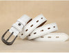 Women’s Genuine Cowhide Hollow Pin Belt 2.8cm Wide
