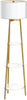 Boho Floor Lamp with Faux Marble Shelves for Living Room