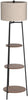 Boho Style Black Floor Lamp with Shelves