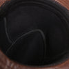 Men's Cowhide Leather Fedora Hat Wide Brim