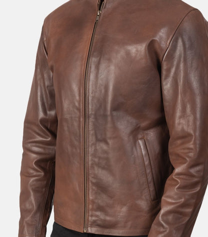 real leather moto jacket