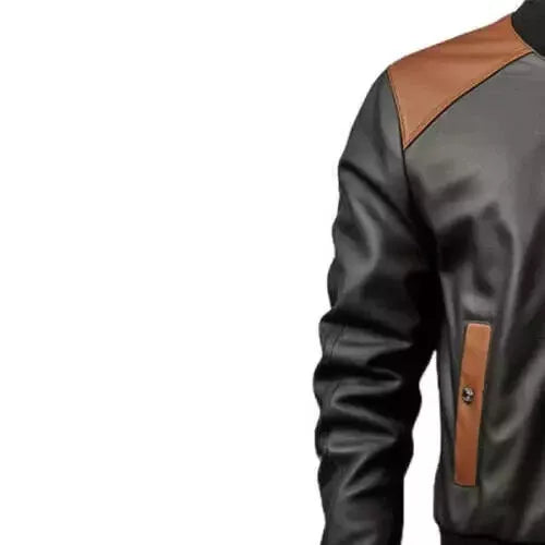 Men's Genuine Leather Varsity Jacket