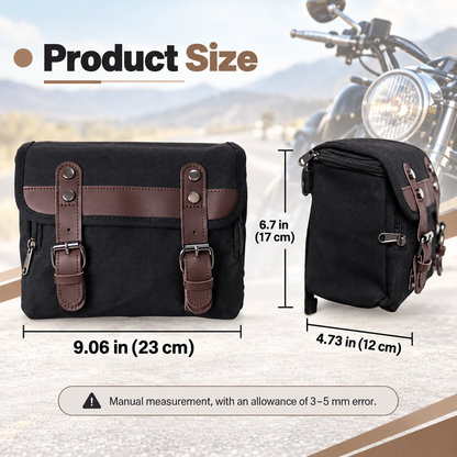 Canvas Bike Bag with Waxed 600D Fabric for Motorcycles