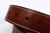 Genuine Leather Western Belt with Silver Buckle and Turquoise Accents