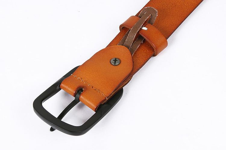 Western Leather Bullet Belt with Studded Punk