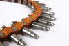 Western Leather Bullet Belt with Studded Punk