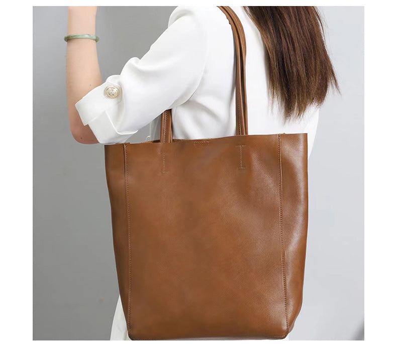 Genuine Leather Shopper Tote Bag for Women