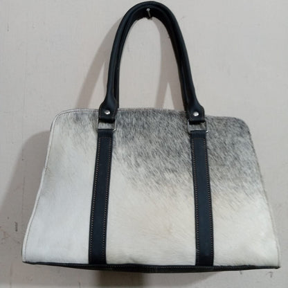 Natural Grey White Cowhide Bag