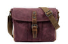 Canvas Crossbody Bag with Organizer Pockets and Adjustable Shoulder Strap