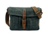 Canvas Crossbody Bag with Organizer Pockets and Adjustable Shoulder Strap