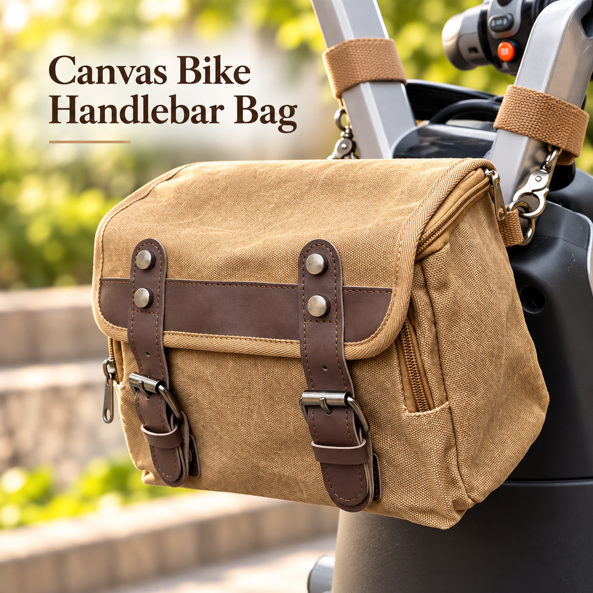 Canvas Bike Bag with Waxed 600D Fabric for Motorcycles
