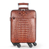 Crocodile Leather Trolley Suitcase for Business & Travel