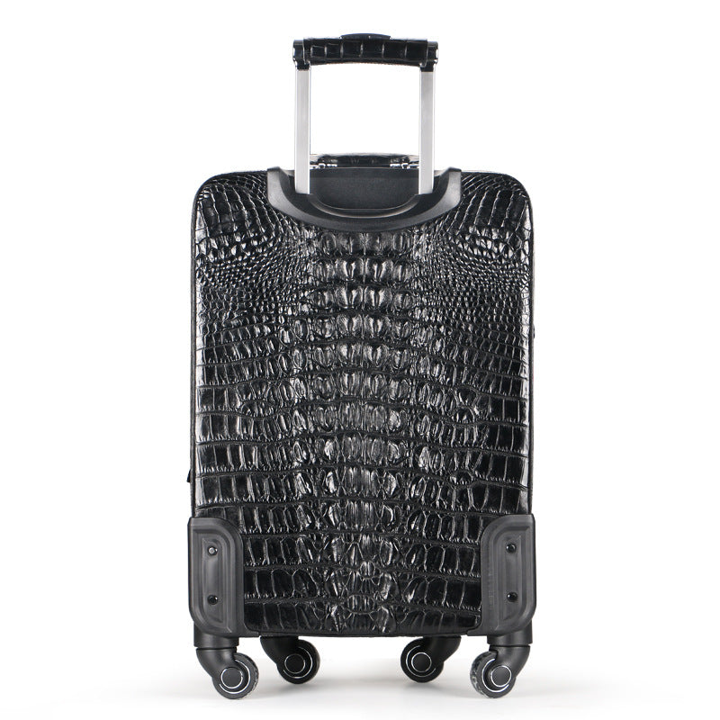 Crocodile Leather Trolley Suitcase for Business & Travel