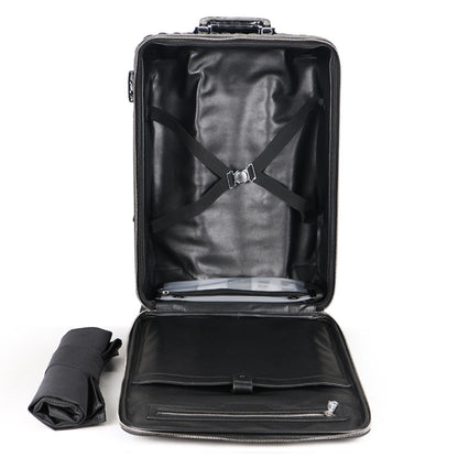 Crocodile Leather Trolley Suitcase for Business & Travel