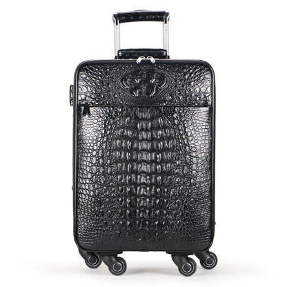 Crocodile Leather Trolley Suitcase for Business & Travel