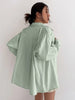 Mint Green Drop Shoulder Shirt Women