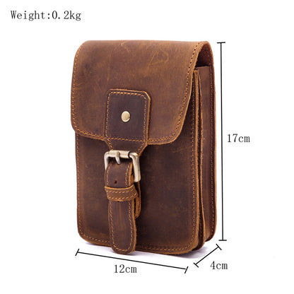 Men’s Leather Waist Bag Genuine Leather Phone Holder
