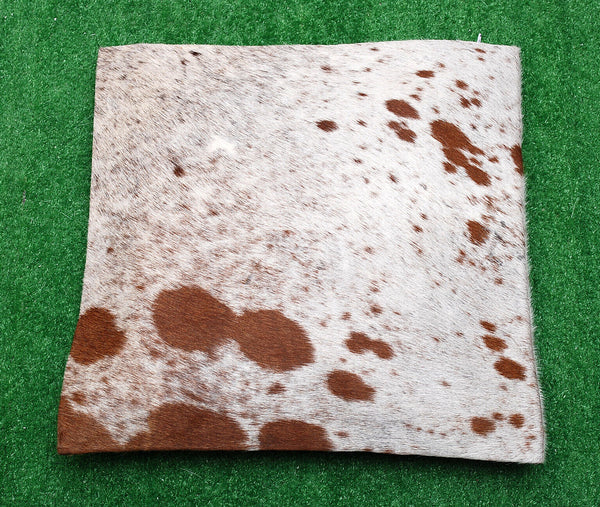 Natural Cowhide Pillow Cover Brown White