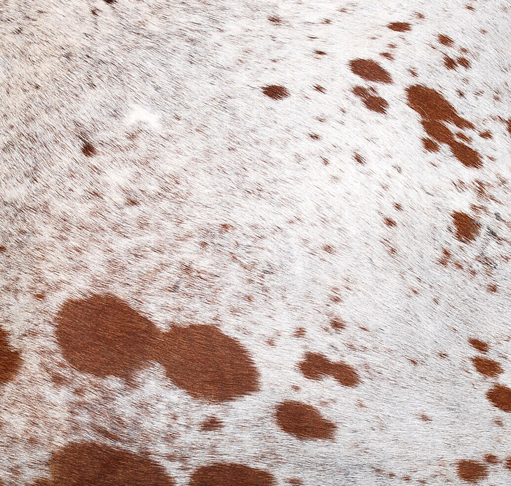 Natural Cowhide Pillow Cover Brown White