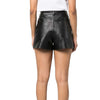 Real Leather High Waist Shorts