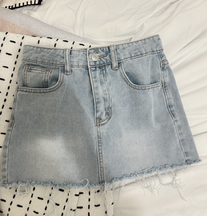 Denim Women Skirt Petite For Summers