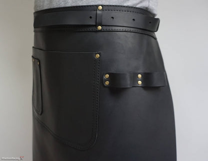 Half Waist Real Leather Apron