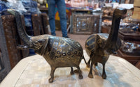 Handmade Brass Elephant at Guard Figurine