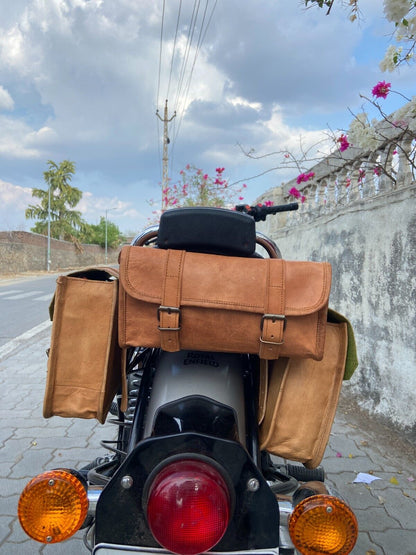 Leather Motorbike Saddlebags Saddle Panniers