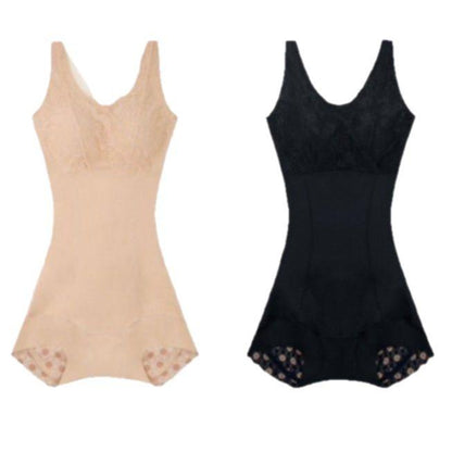Seamless Lace Body Shaper Bodysuit with Bra and Hip Lift
