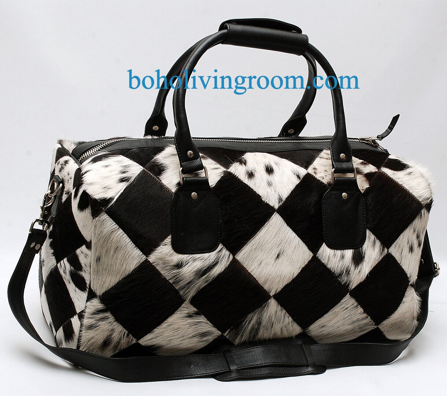 Cowhide Patchwork Weekender Purse