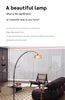 Italian Arc Floor Lamp with Glass Shade and Marble Base
