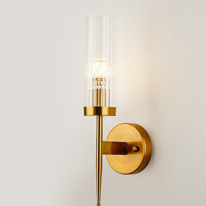 Modern Glass Shade Copper Wall Light Wall-Mounted Sconce