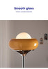 Retro Glass Floor Lamp Vintage Egg Tart Jade Shade