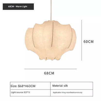 Japanese Wabi-Sabi Silk Chandelier Pendant Light