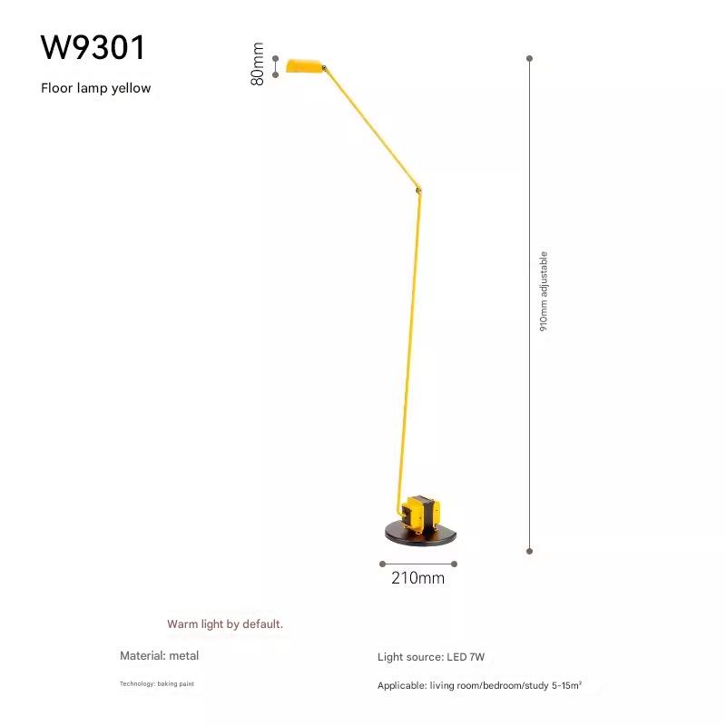 Swing Arm Adjustable Floor Lamp Modern Italian Design Reading Light