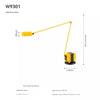 Modern Adjustable Swing Arm Italian Design Desk & Bedside Light