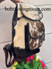Leather Cowhide Backpack Purse