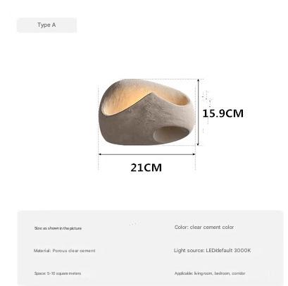 Wabi Sabi Cement Wall Lamp Nordic Concrete Wall Sconce