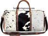 Cowhide Travel Luggage Bag Shoe Compartment