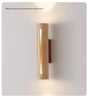 Travertine Wall Light Natural Stone and Walnut Wood Sconce