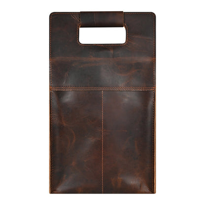 Leather bottle holder cover with handle