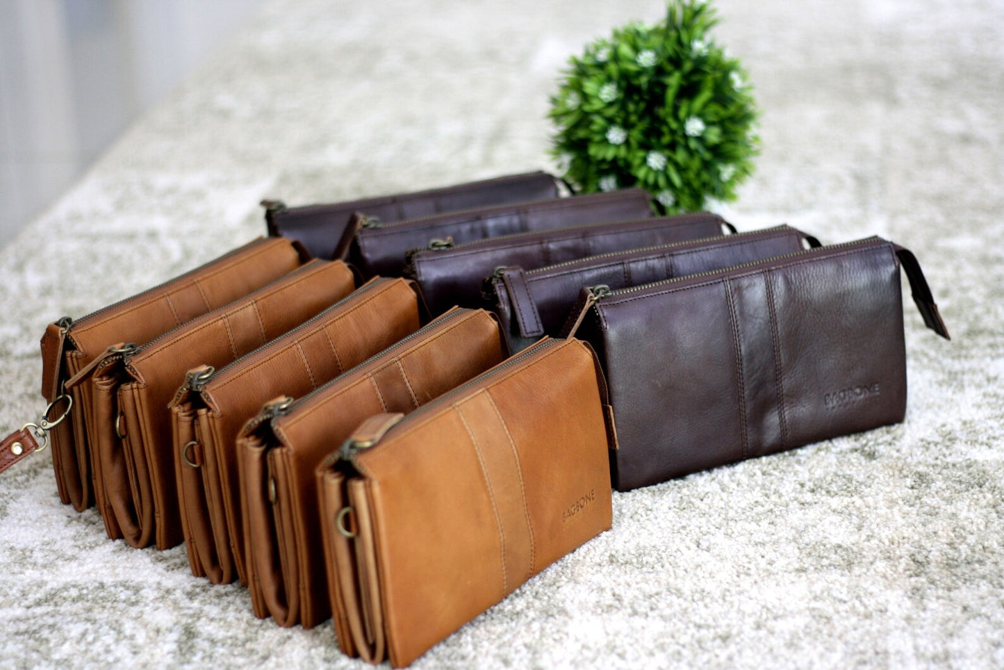 Real Genuine Leather Clutch Purse Wallet