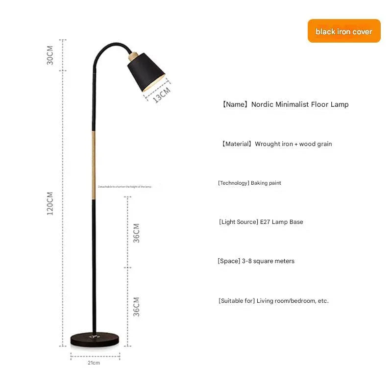 Modern minimalist iron light standing floor lamp