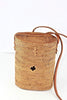 Natural Rattan Sling Bucket Bag