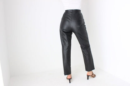 Genuine Leather Women High Waist Pants
