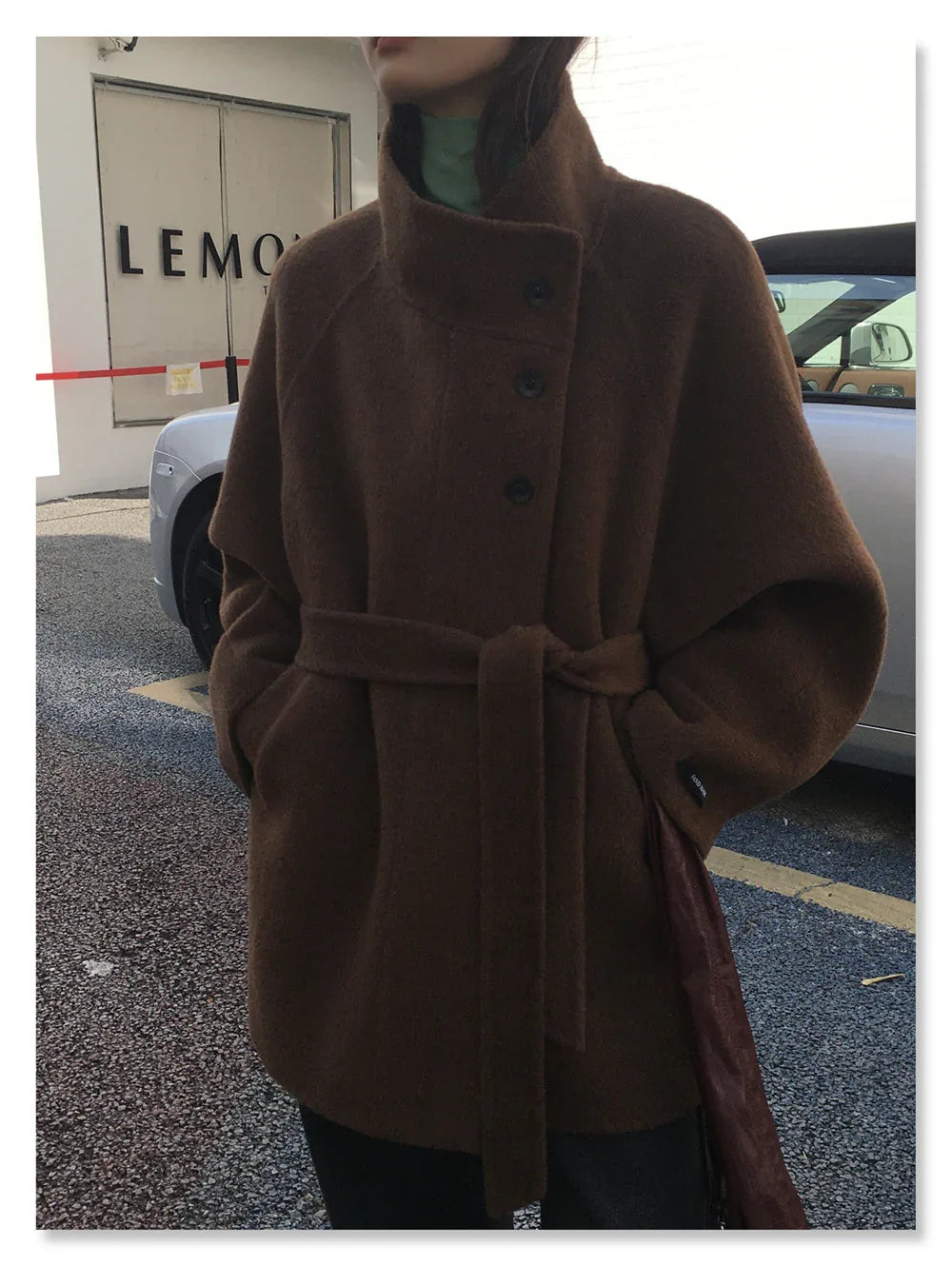 Women’s Maillard Stand-Collar Wool Coat