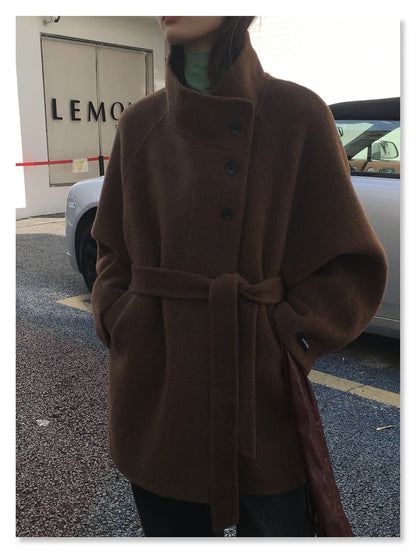 Women’s Maillard Stand-Collar Wool Coat