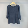 Women Wool Cashmere Round Neck Mid Sleeve Sweater